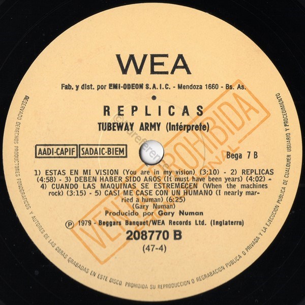 208770 Promo 'B' Label.