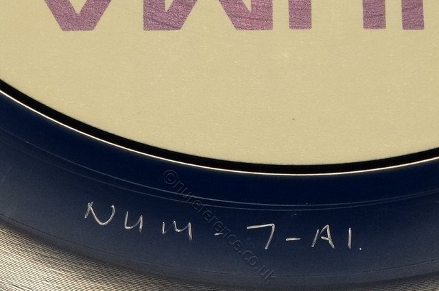 NUM 7 Blue Vinyl A Side Matrix