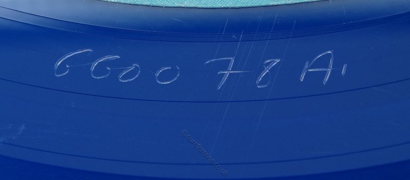 660.049 'B' Side Blue/Black Font Label.