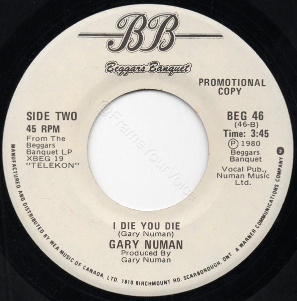 BEG 46 Promo B side Label.