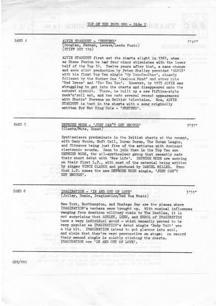 Timing Sheet 4