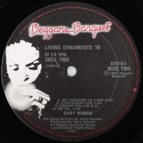 2BEG 7980 'B' Side Label.