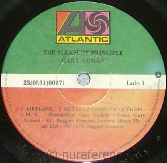23 (0531)00171 'A' Side Label