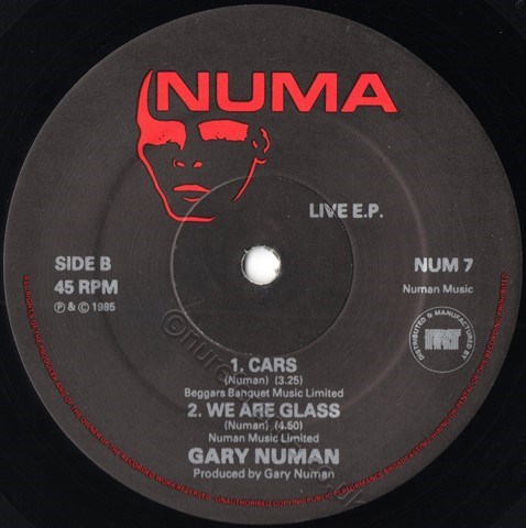 NUM 7 B Side Label