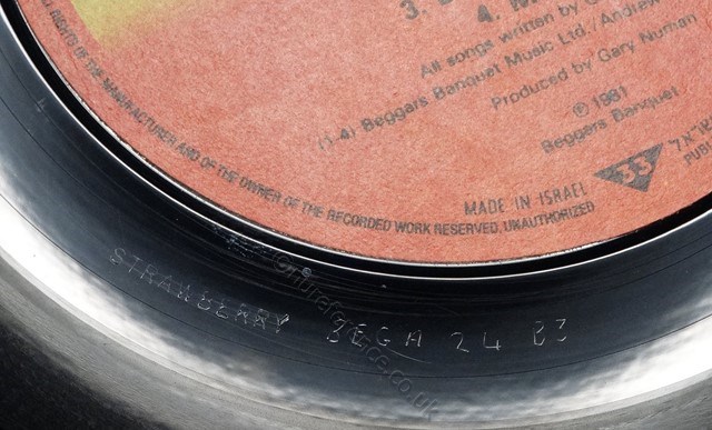 BAN 58295 'B' Side Matrix.
