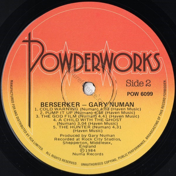 POW 6099 B Side Label.