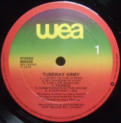 600048 'A' Side WEA Label.