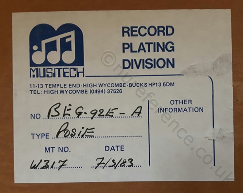 BEG 92E Pressing Plate