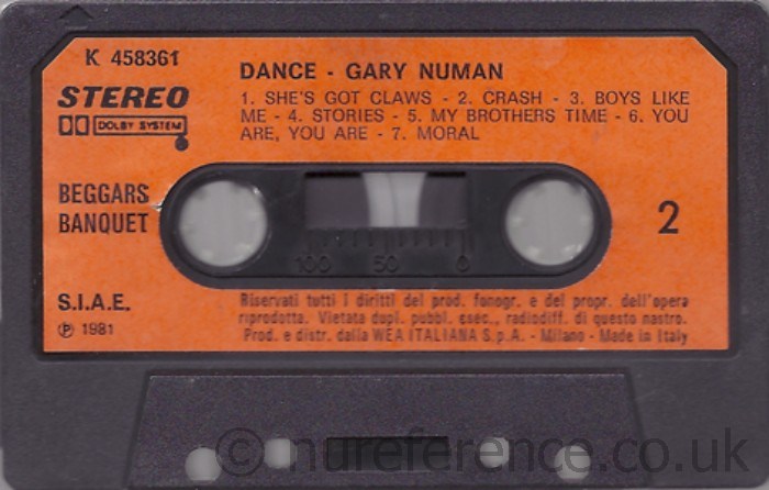 K 458361 B Side Label.