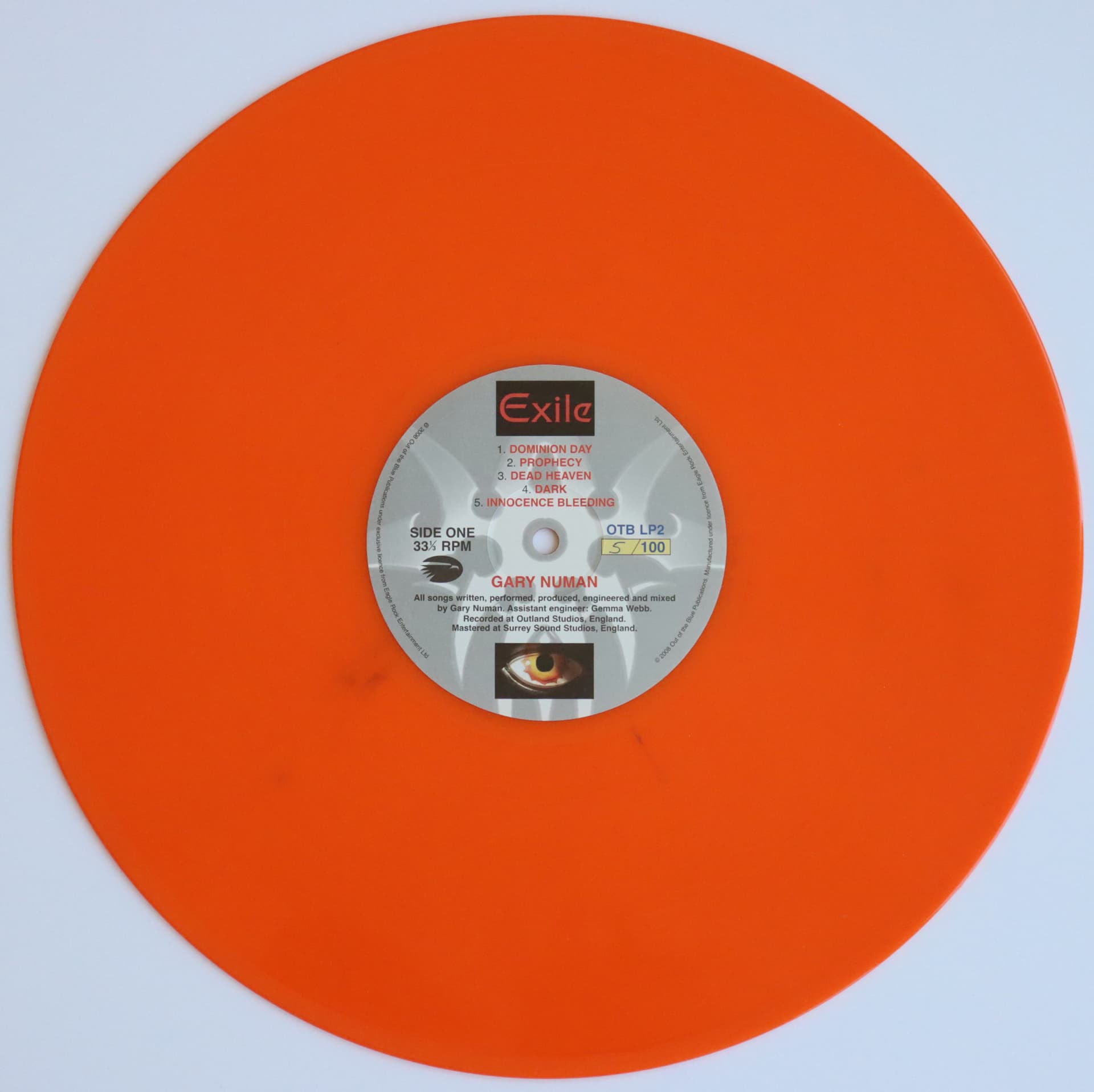 OTB LP2 'A' Side Orange Marble Vinyl.