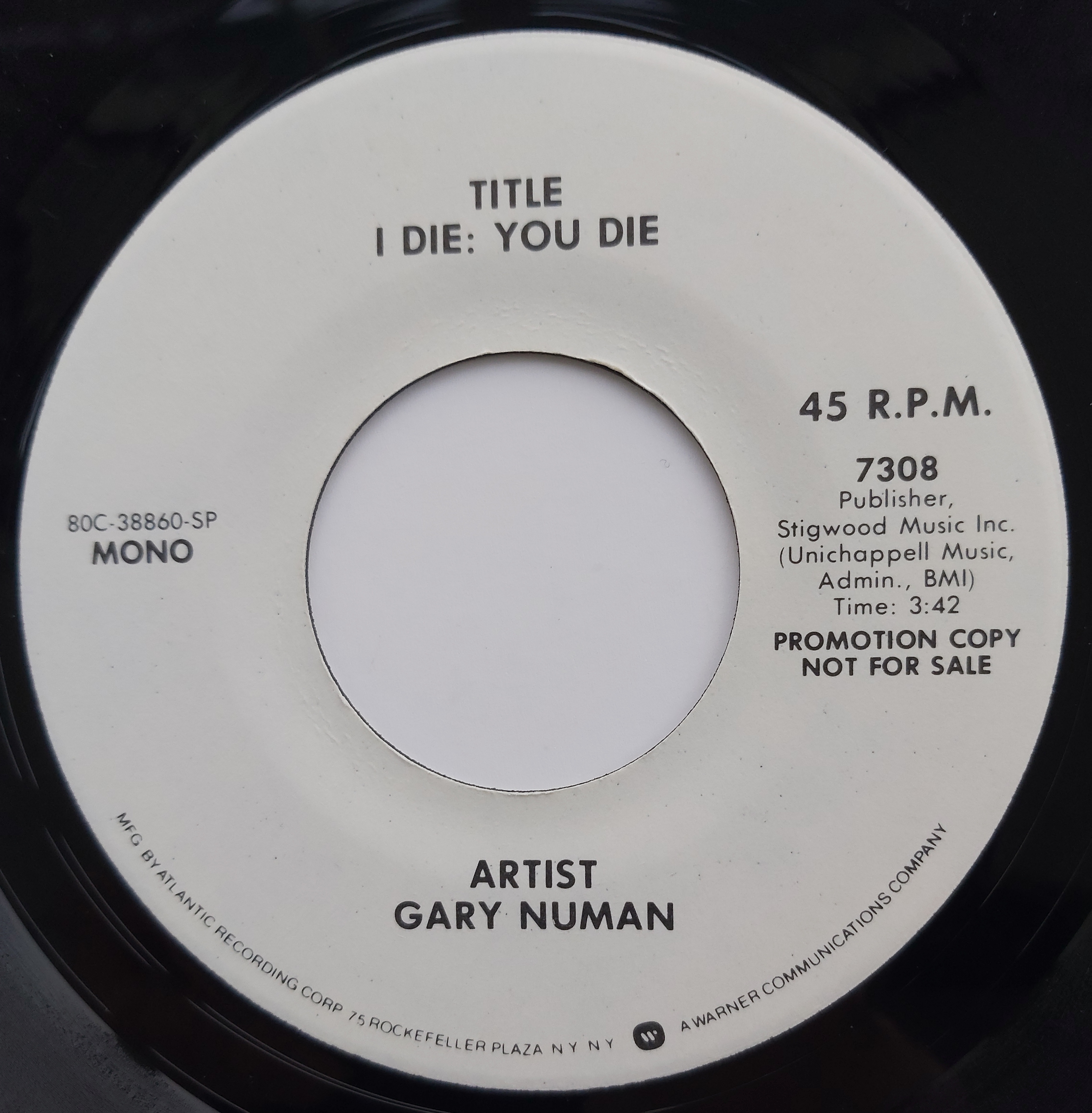 7308 SP Advance Promo B Side Label.
