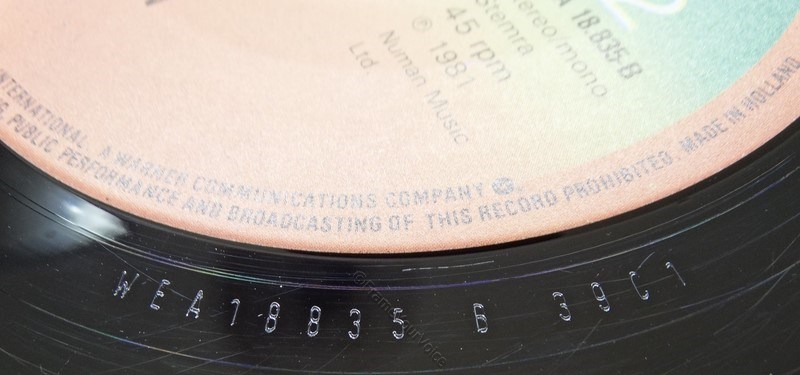 WEA 18835 B Side Matrix.
