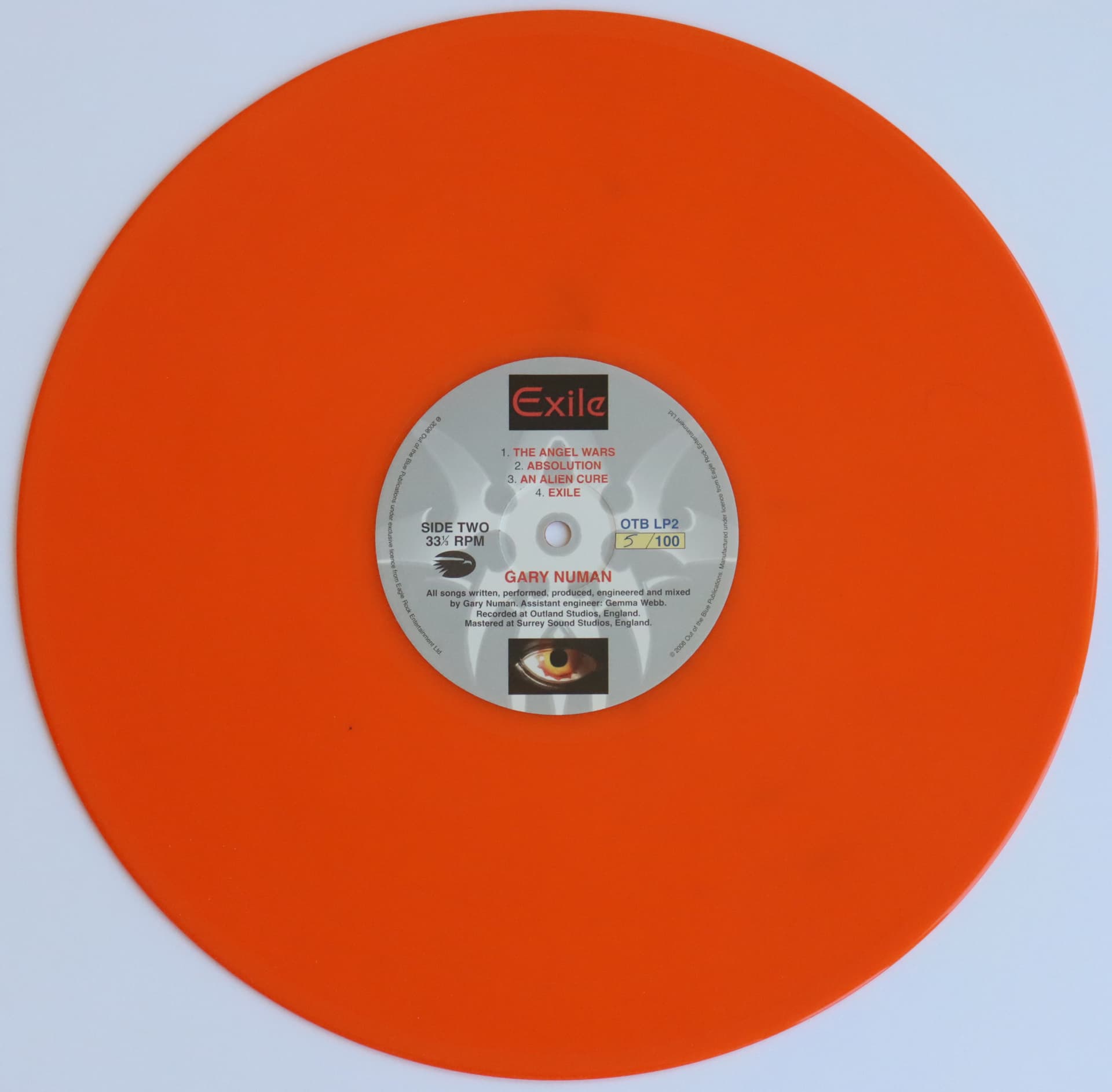 OTB LP2 'B' Side Orange Marble Vinyl.