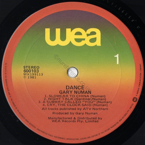 600103 A Side Label.