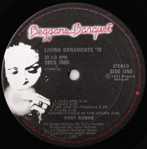 2BEG 7980 'A' Side Label.