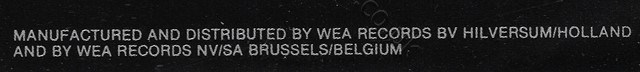 WEA 19.182 Back Cover Detail.