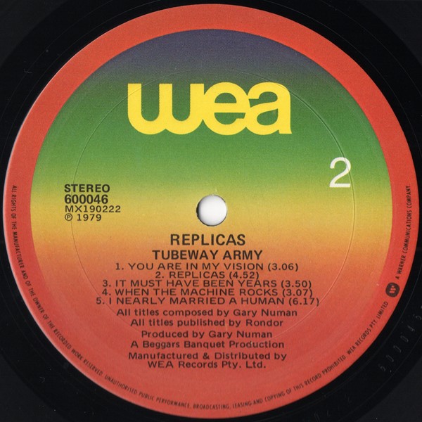 600 046 WEA 'B' Side Label.