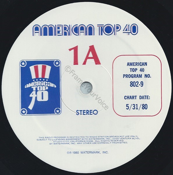 American Top 40 we 31/5/80