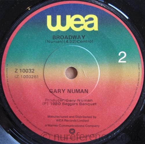 Z10032 Varient 'B' side Label.