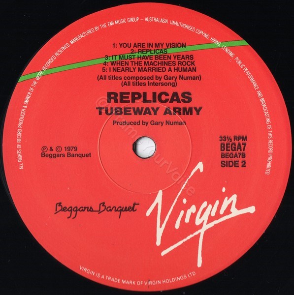 BEGA 7 'B' Side 'Virgin Label'