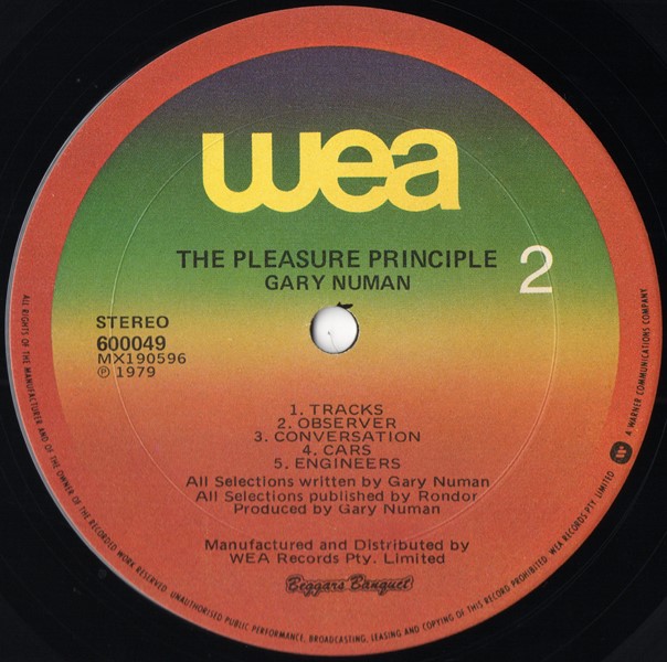 600 049 WEA 'B' Side Label.