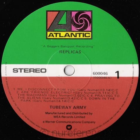 600046 'A' Side Label Varient