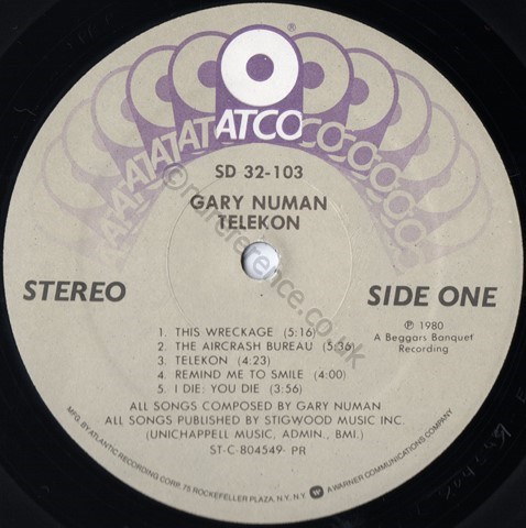 SD 32-103 A Side PR Label.