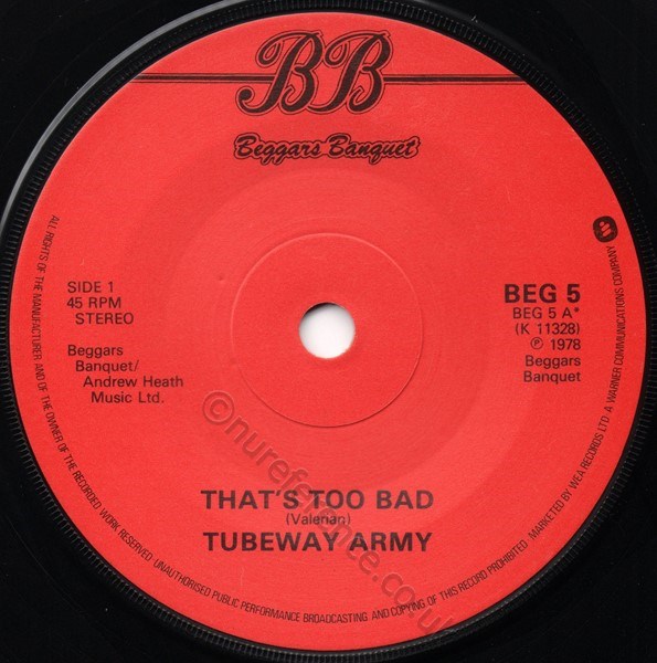 BACK 2 (BEG 5) A Side Label Varient