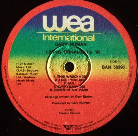 BAN 58296 'A' Side Label.