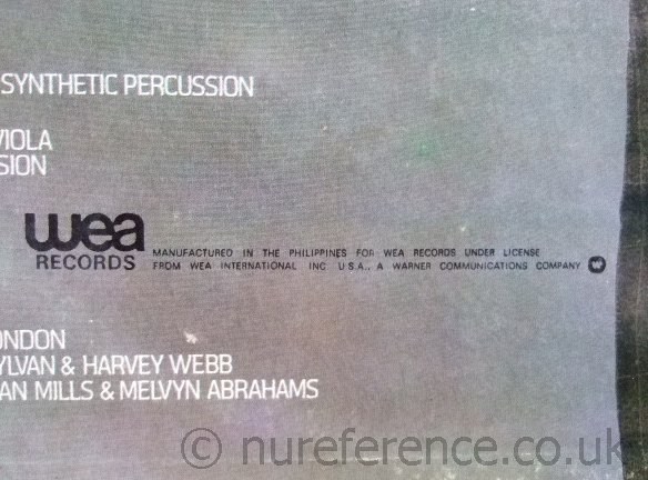 BEGA 10 'B' Side Label Back Detail 2