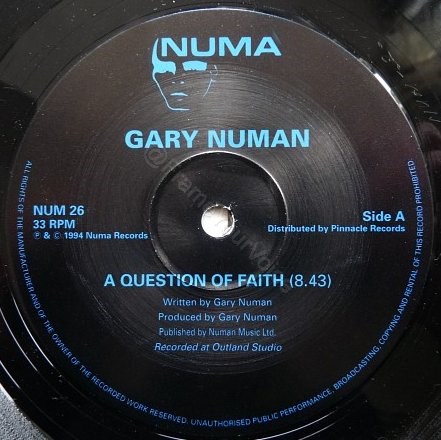 NUM 26 Blue Text Label A Side Label