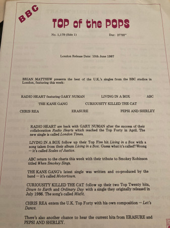 Timing Sheet 1