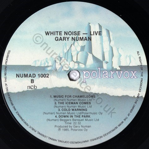 NUMAD 1002 B Side Label.