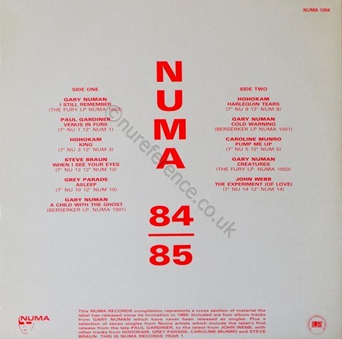 NUMA 1004 Back Cover.