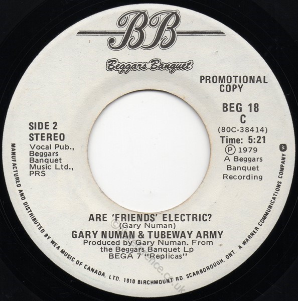 BEG 18 C Promo Double AA 'AA' Label.
