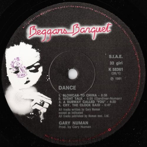 K 58361 A Side Label.