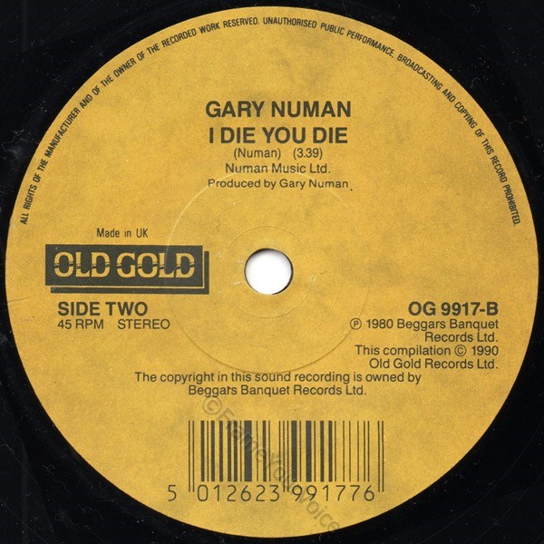 OG 9917 B Side Label