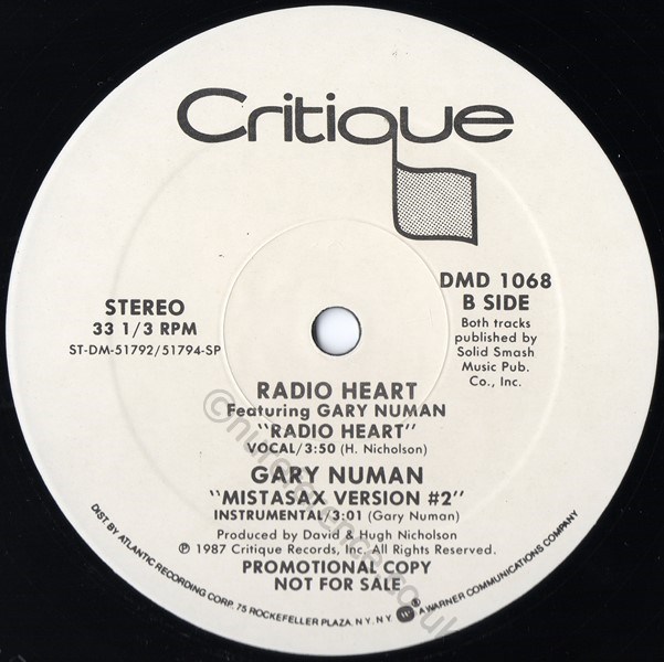 DMD 1068 Promo B Side Label.