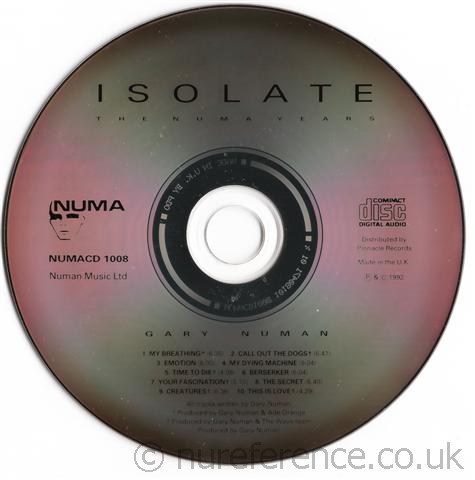 NUMACD 1008 CD Label.