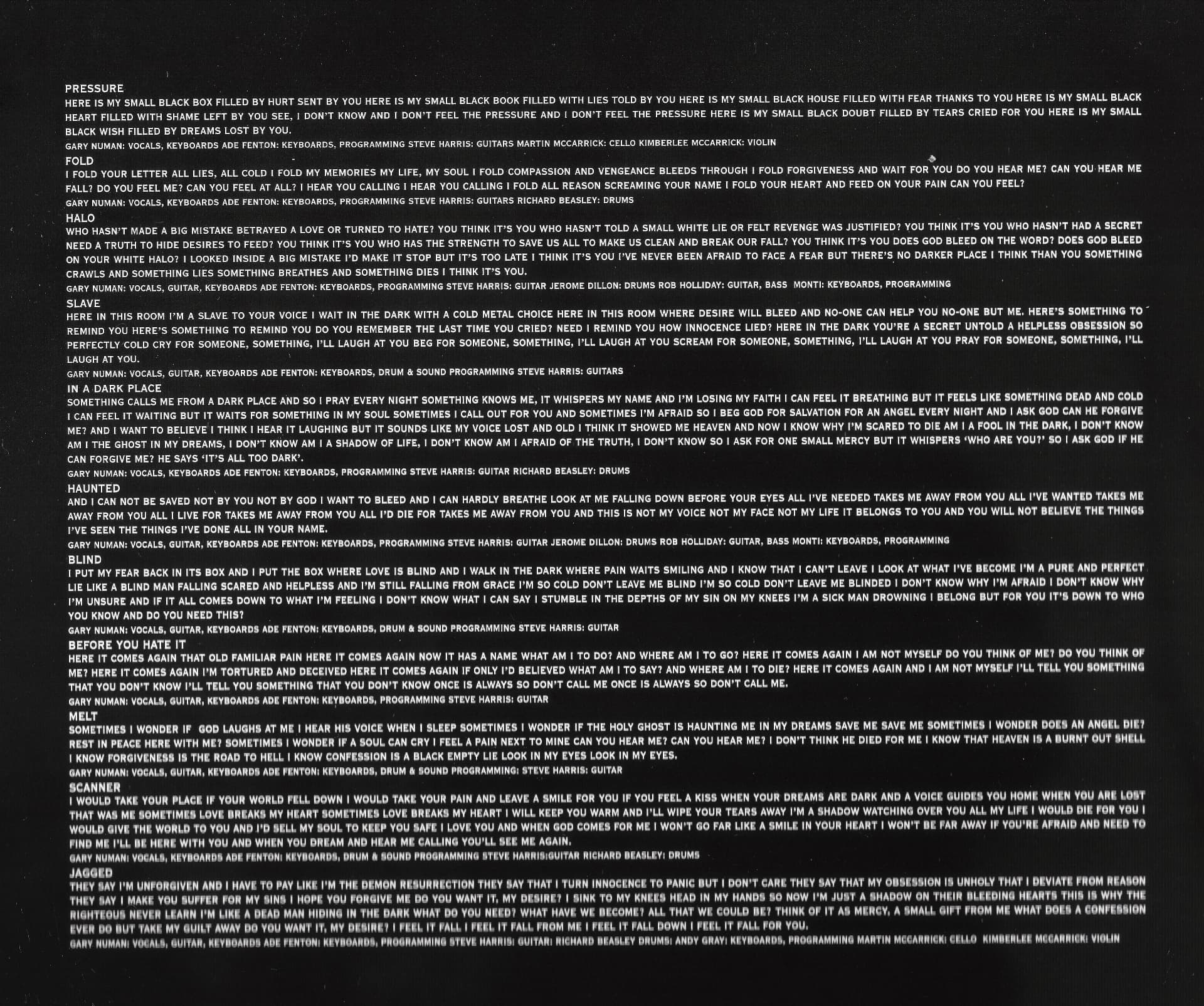 MORTALLP01 Lyric Sheet.