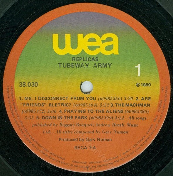 38.030 'A' Side Label.