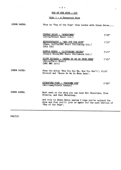 Timing Sheet 3