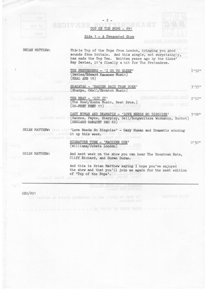 Timing Sheet 2