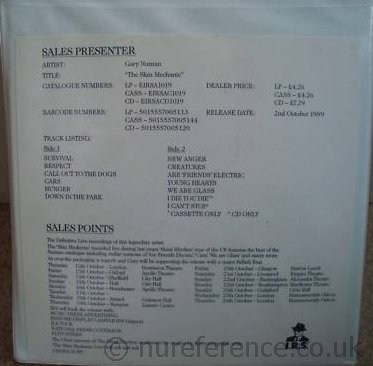 Promo CD/Cassette Back
.