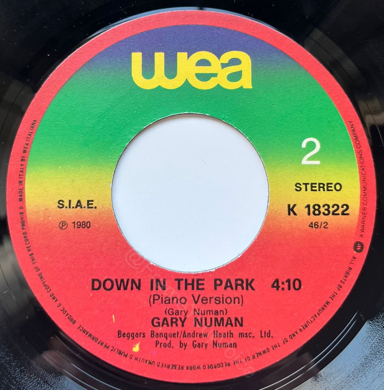 K 18322 B side Label.