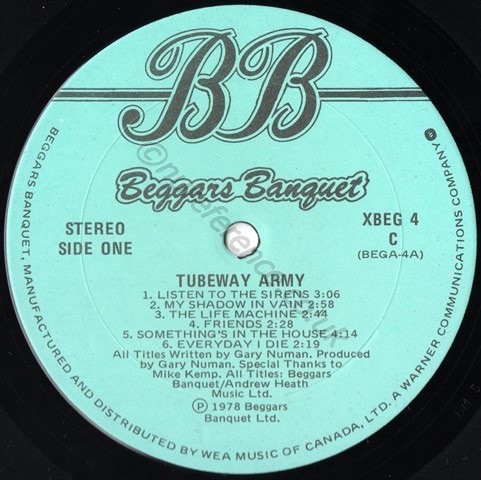 XBEG 4 'A' Side Label.