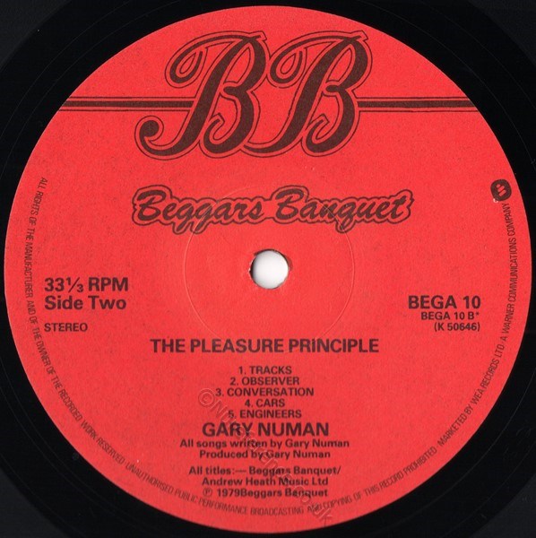 BEGA 10 B Side Label.
