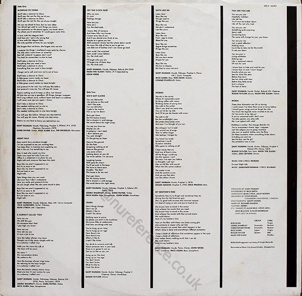 WEA 58.361 Inner Lyrics.