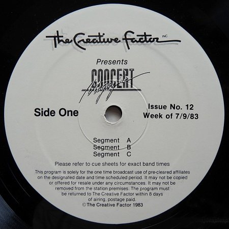 Creative Factor, Concert Magazine #12 Cover