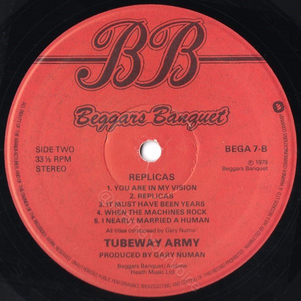 BEGA 7 B Side Label.